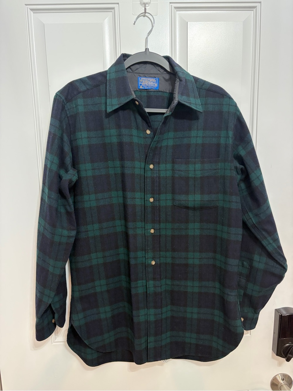 Vintage Pendleton 100% Virgin Wool Shirt - Men's M Excellent Cond Black Watch